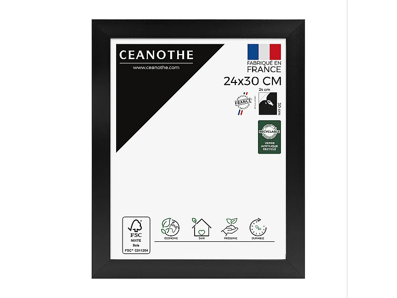 Cadre photo Design Éternel noir 24x30 cm