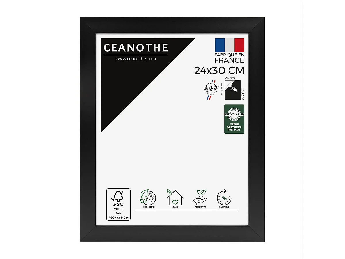 Cadre photo Design Éternel noir 24x30 cm