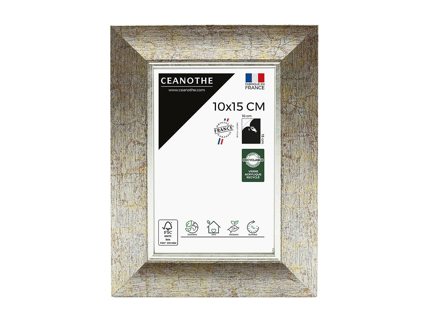 Cadre photo Hades argent 10x15 cm