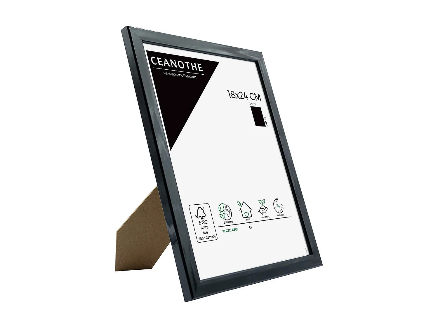 Cadre photo River noir 18x24 cm
