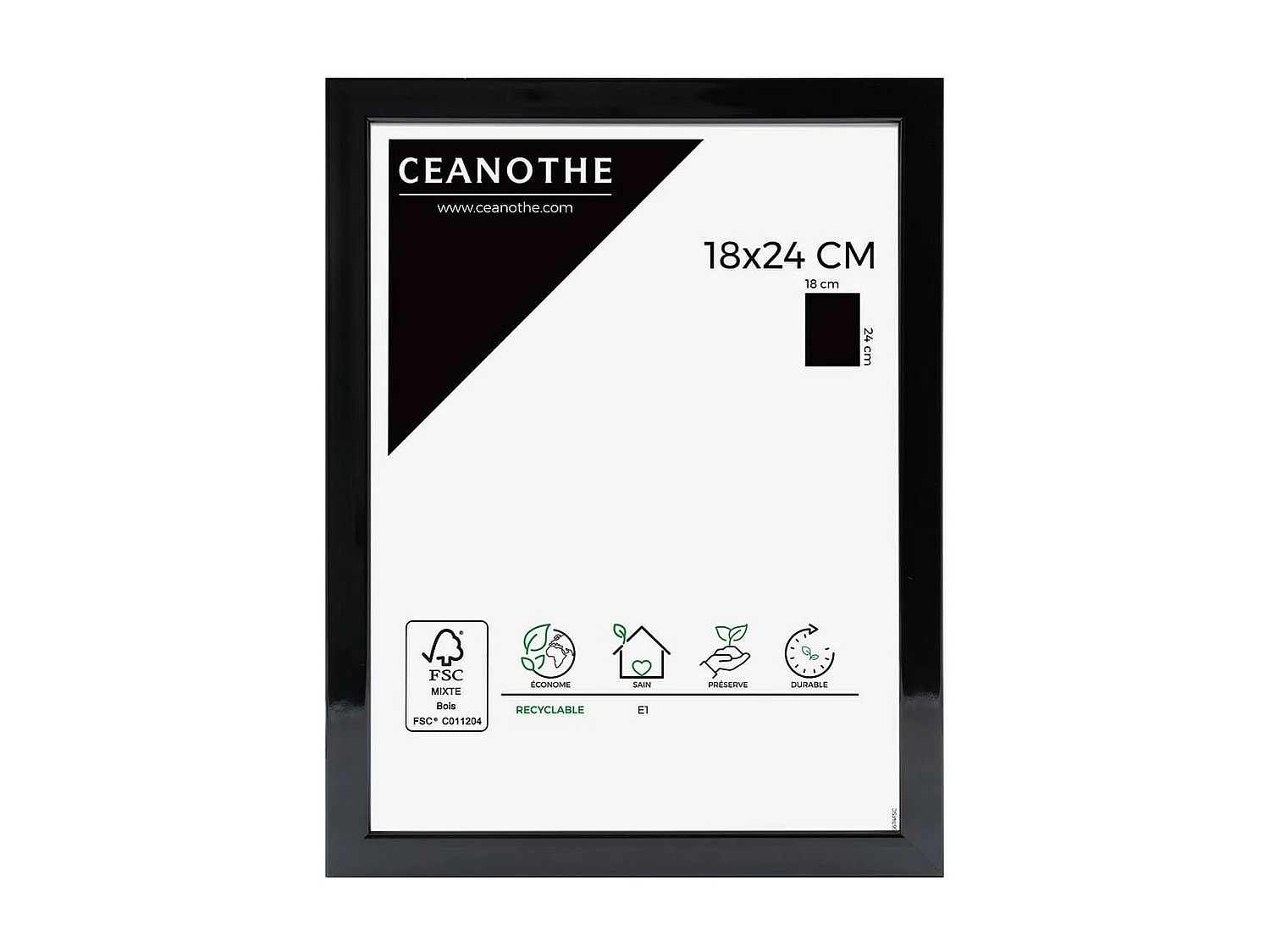 Cadre photo River noir 18x24 cm