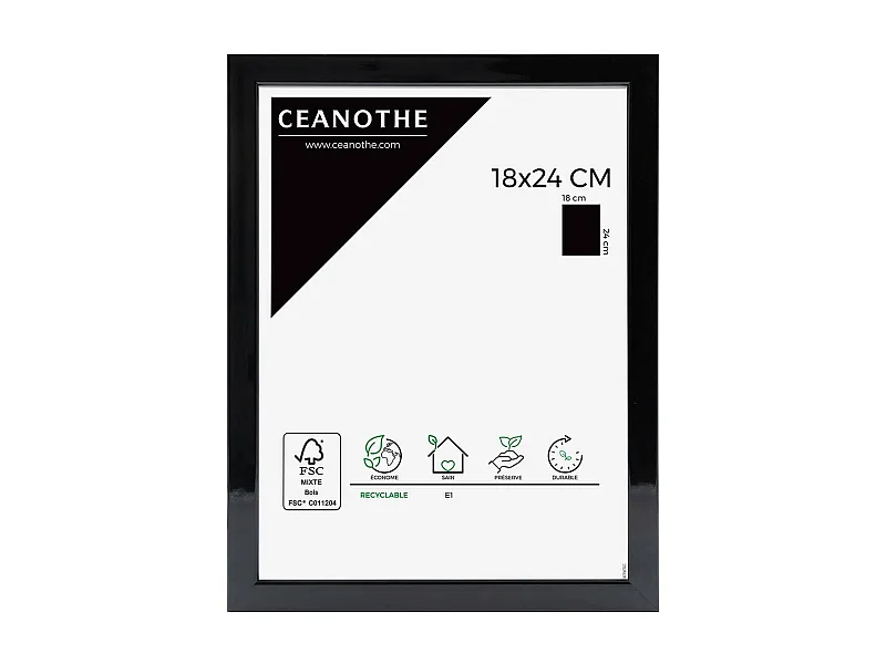 Cadre photo River noir 18x24 cm