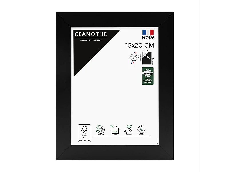 Cadre photo Design Éternel noir 15x20 cm