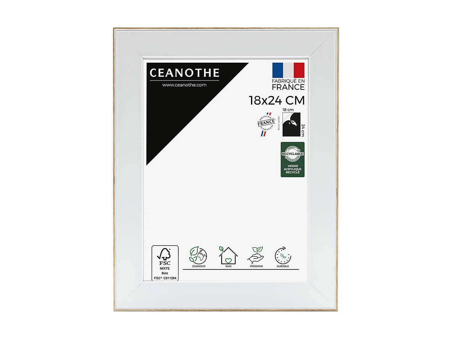 Cadre photo Newton brut 18x24 cm