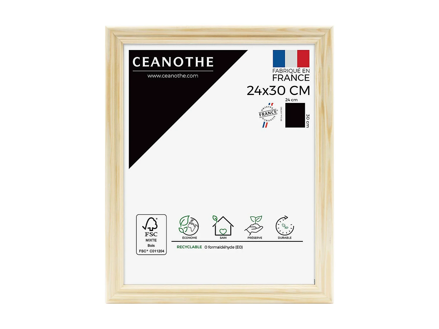 Cadre photo Circée Authentic naturel 24x30 cm