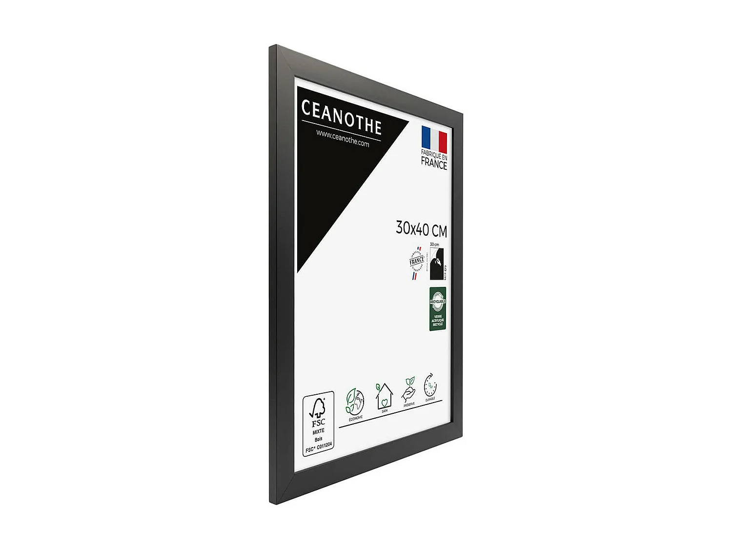 Cadre photo Design Éternel noir 30x40 cm