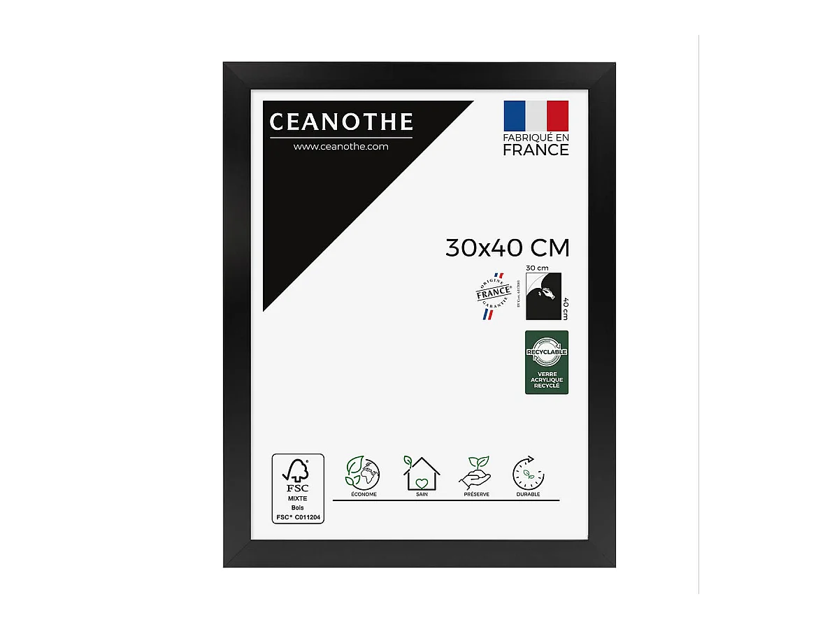Cadre photo Design Éternel noir 30x40 cm