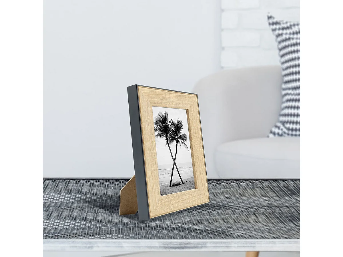 Cadre photo Newton bois noir 10x15 cm