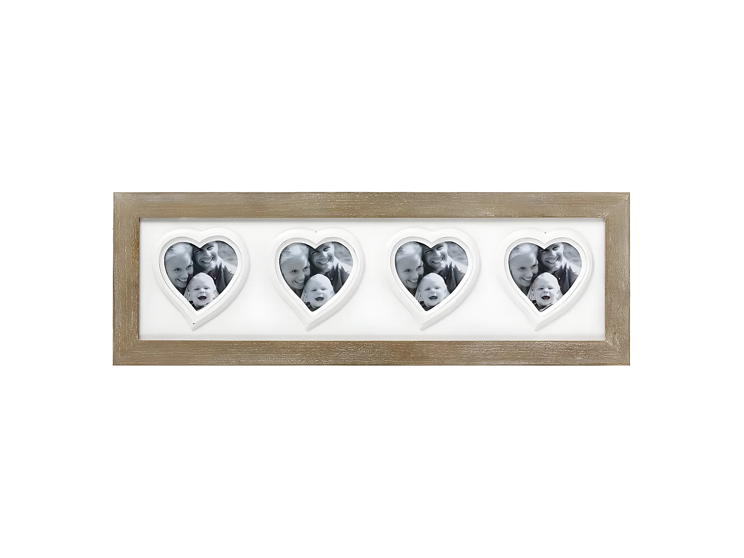 Cadre photo multivues Love 66x22 cm 4 vues