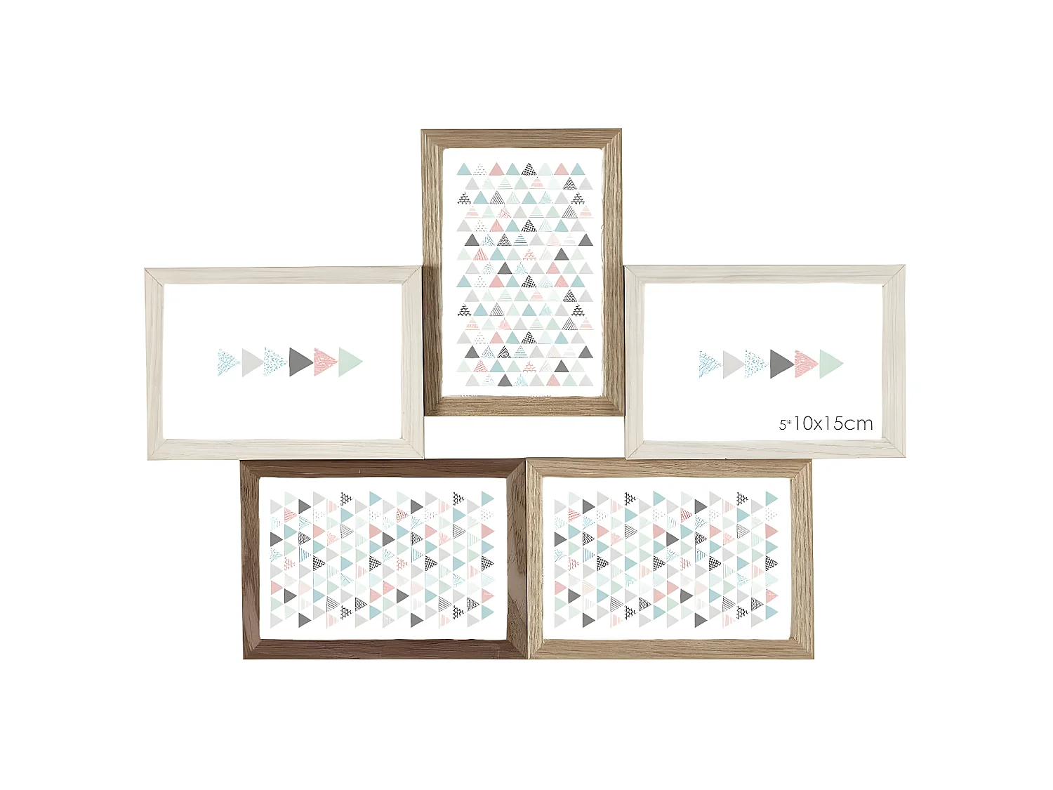 Cadre photo multivues Scandi 45x31,5 cm 5 vues