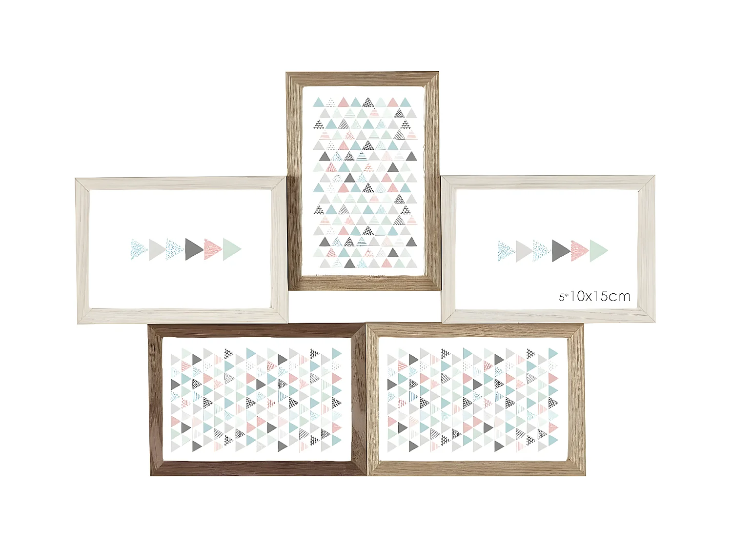 Cadre photo multivues Scandi 45x31,5 cm 5 vues