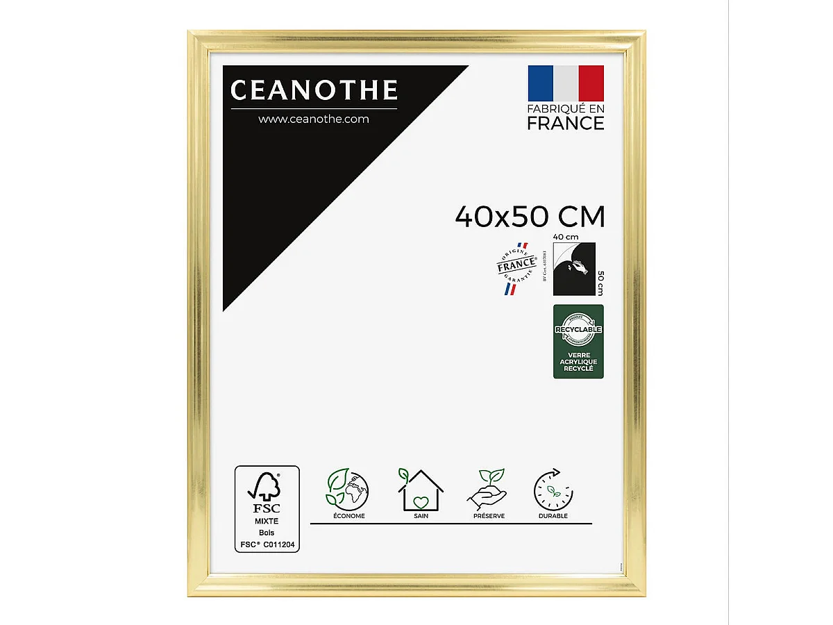 Cadre photo Julia doré 40x50 cm