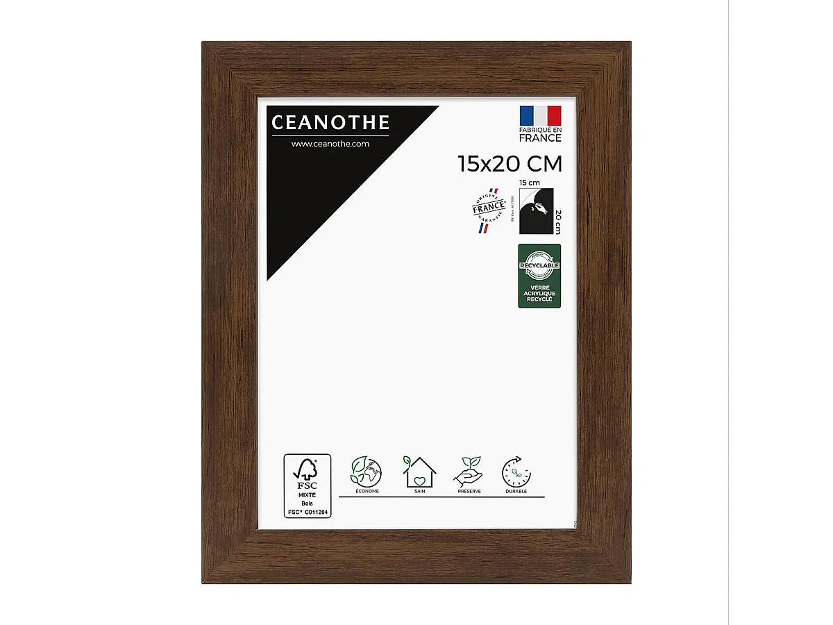 Cadre photo Design Éternel ébène 15x20 cm