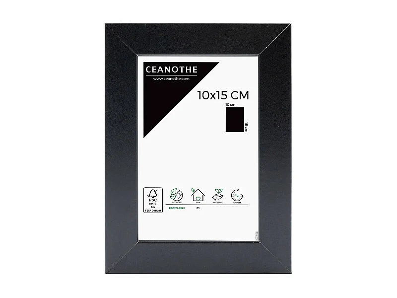Cadre photo Mat noir 10x15 cm