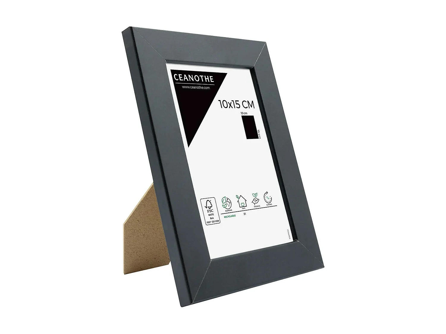 Cadre photo Mat noir 10x15 cm