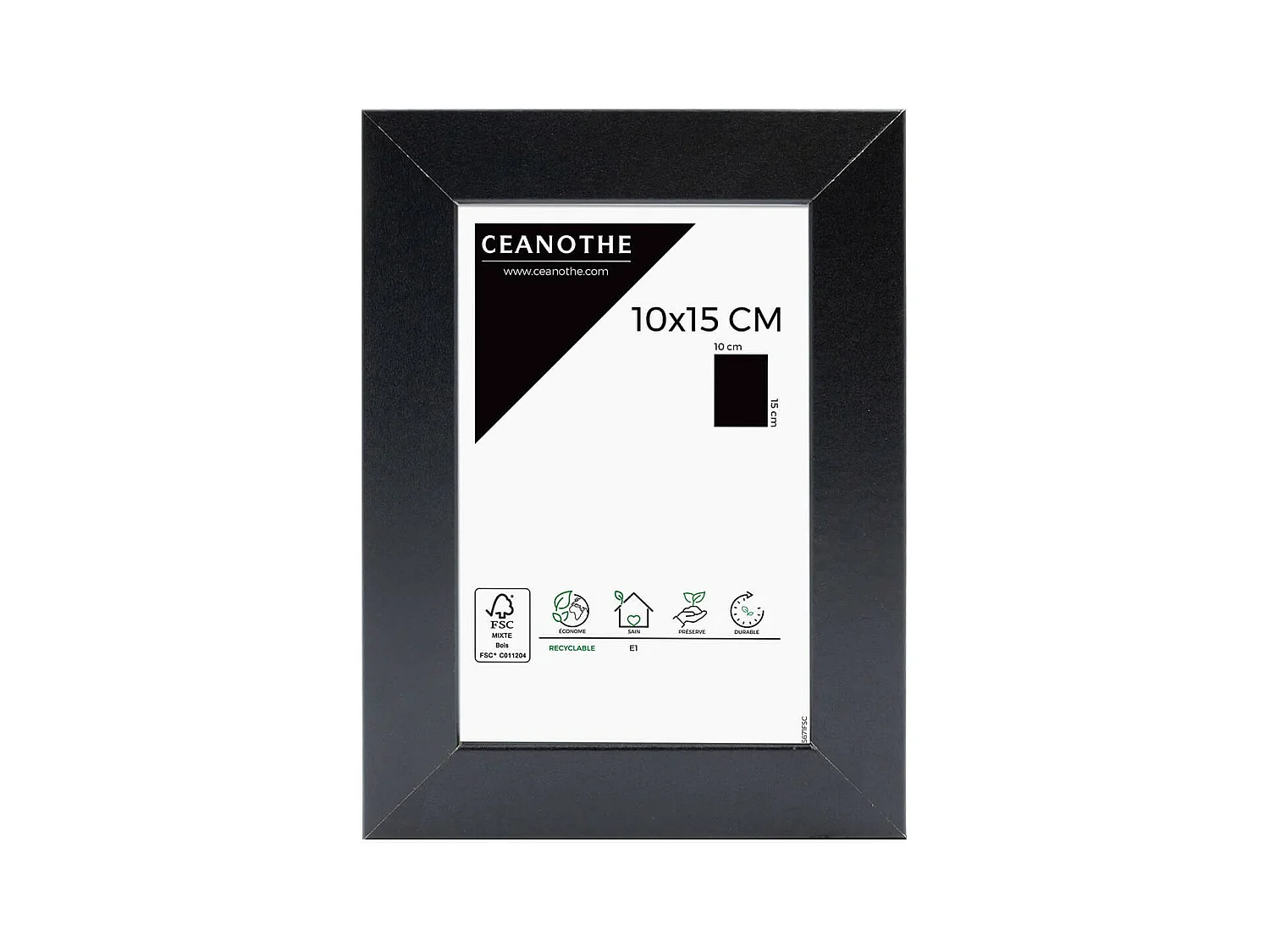 Cadre photo Mat noir 10x15 cm