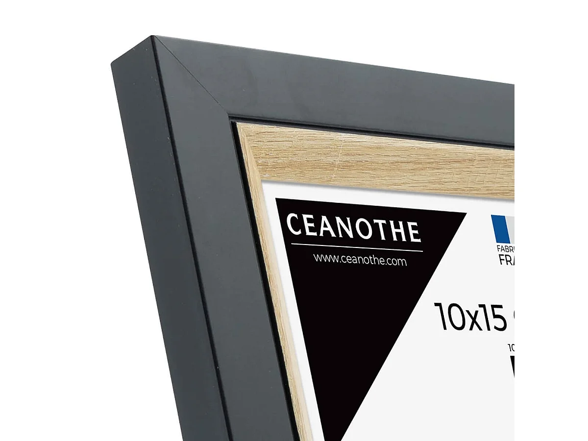 Cadre photo Actual bois noir 10x15 cm