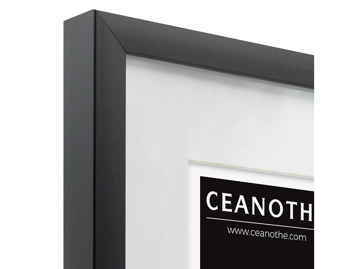 Cadre photo  40x50 cm Milan noir avec passe-partout 30x40 cm