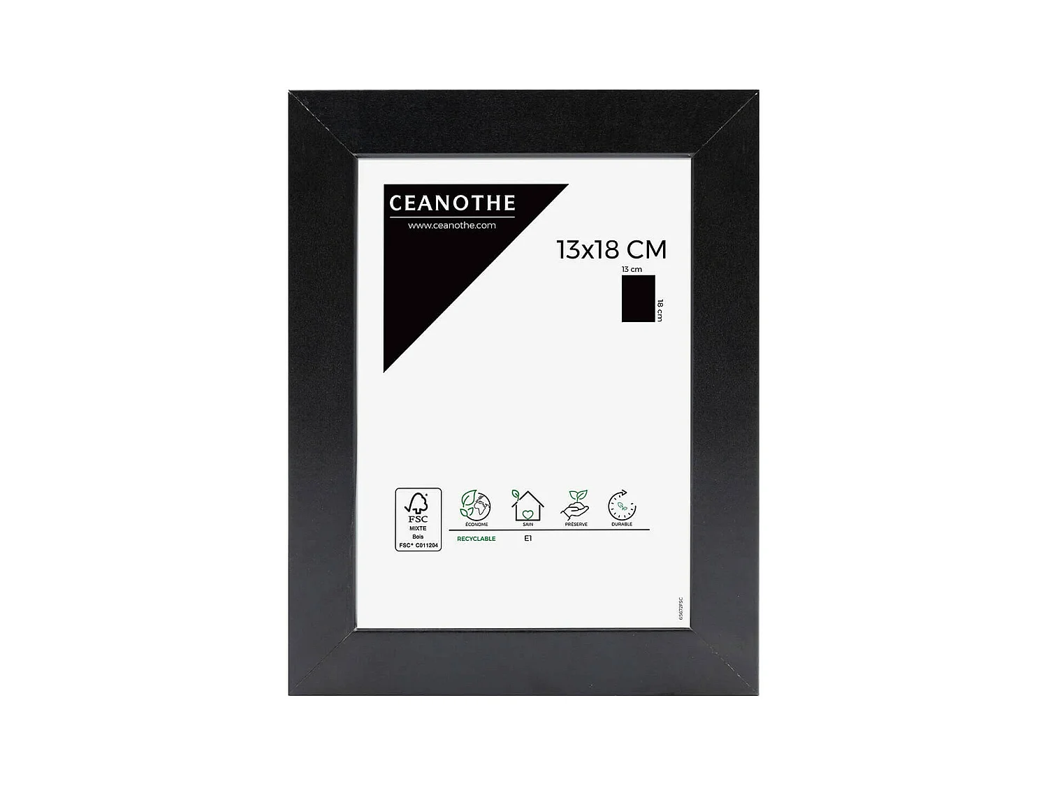 Cadre photo Mat noir 13x18 cm