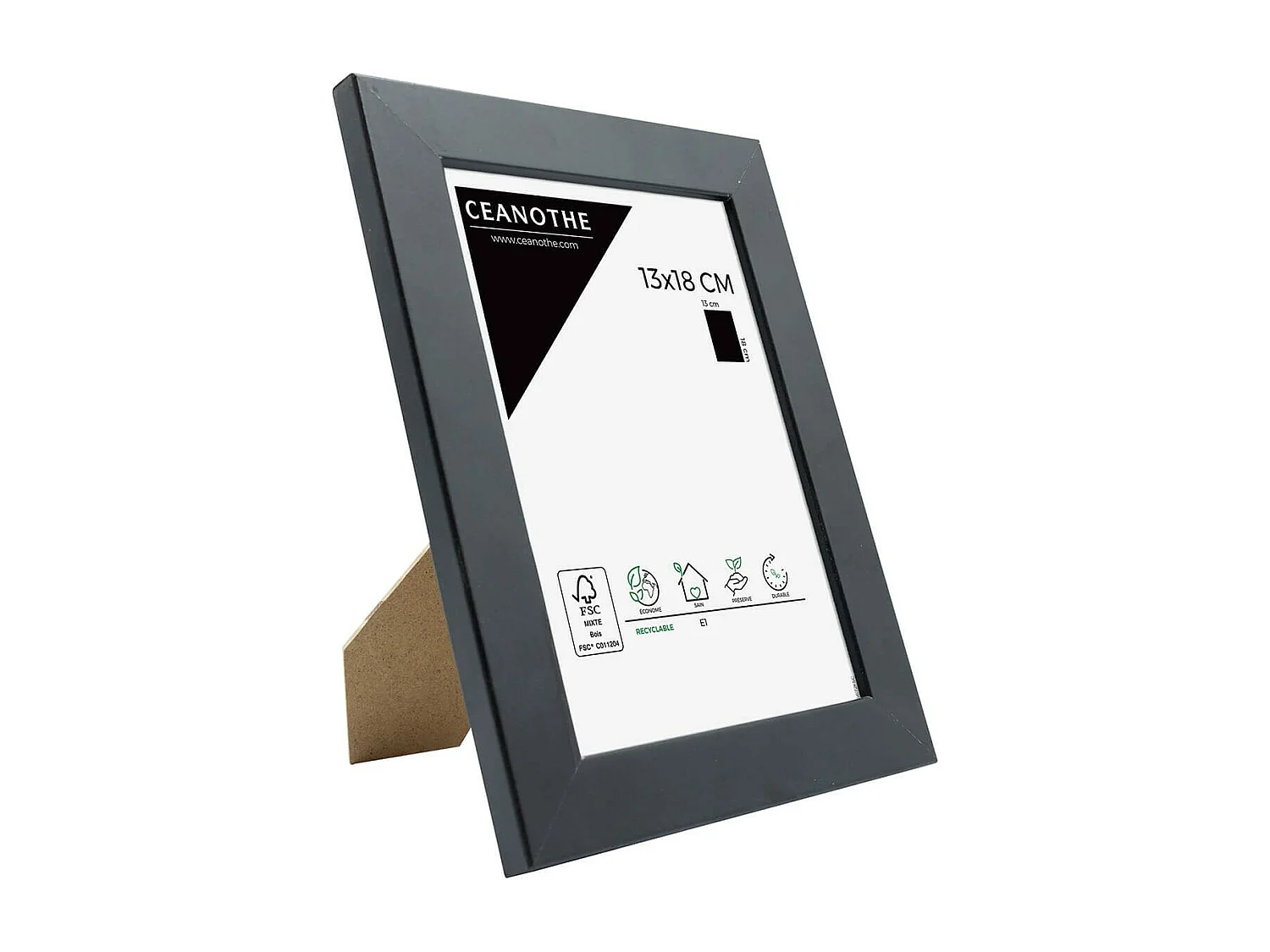 Cadre photo Mat noir 13x18 cm