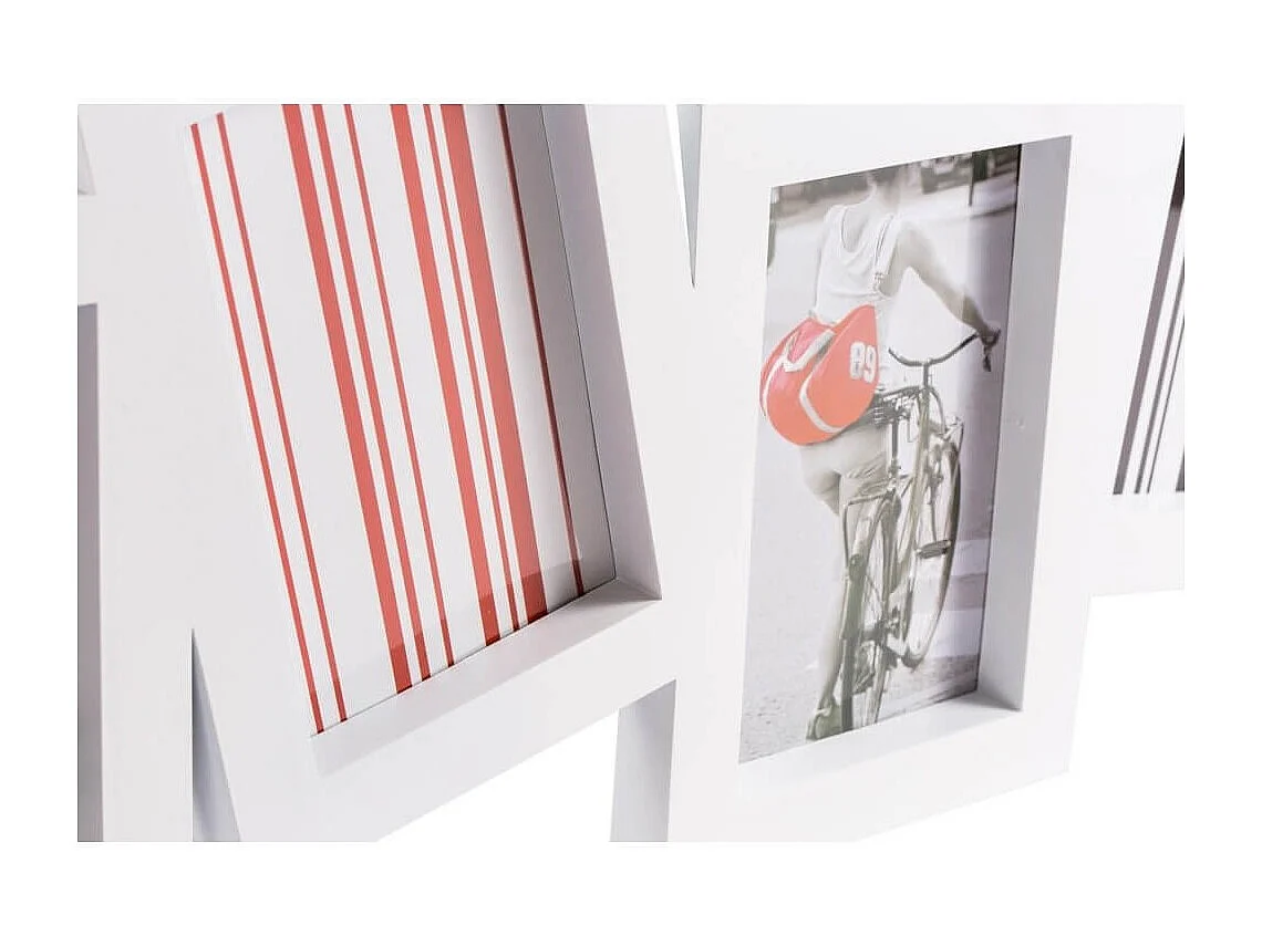 Cadre photo multivues Miami blanc 5 photos 10x15 cm
