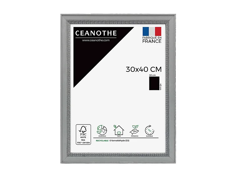 Cadre photo Alma Gris 30x40 cm