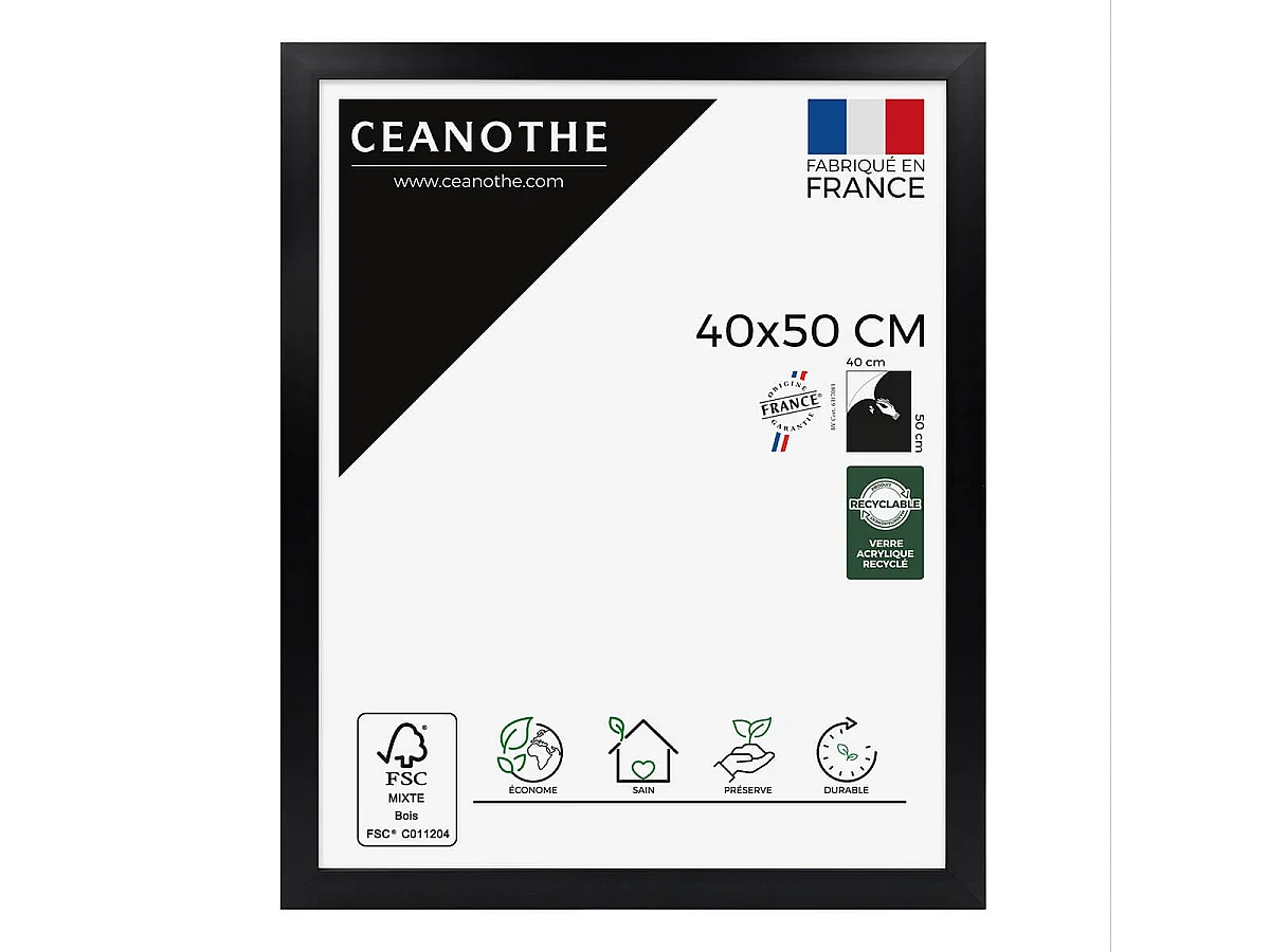 Cadre photo Design Éternel noir 40x50 cm