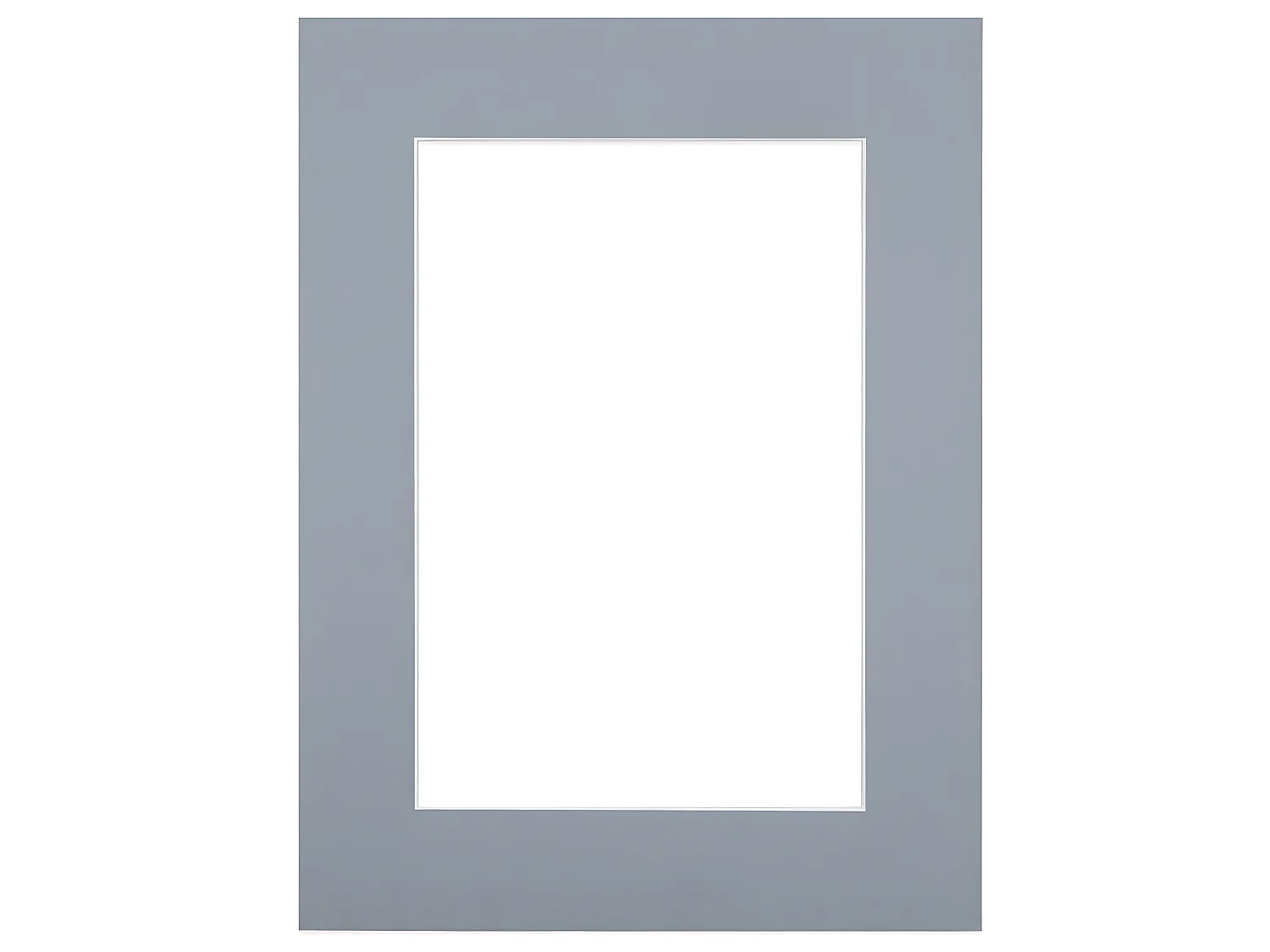 Passe-partout gris 13x18 cm ouverture 9x13 cm