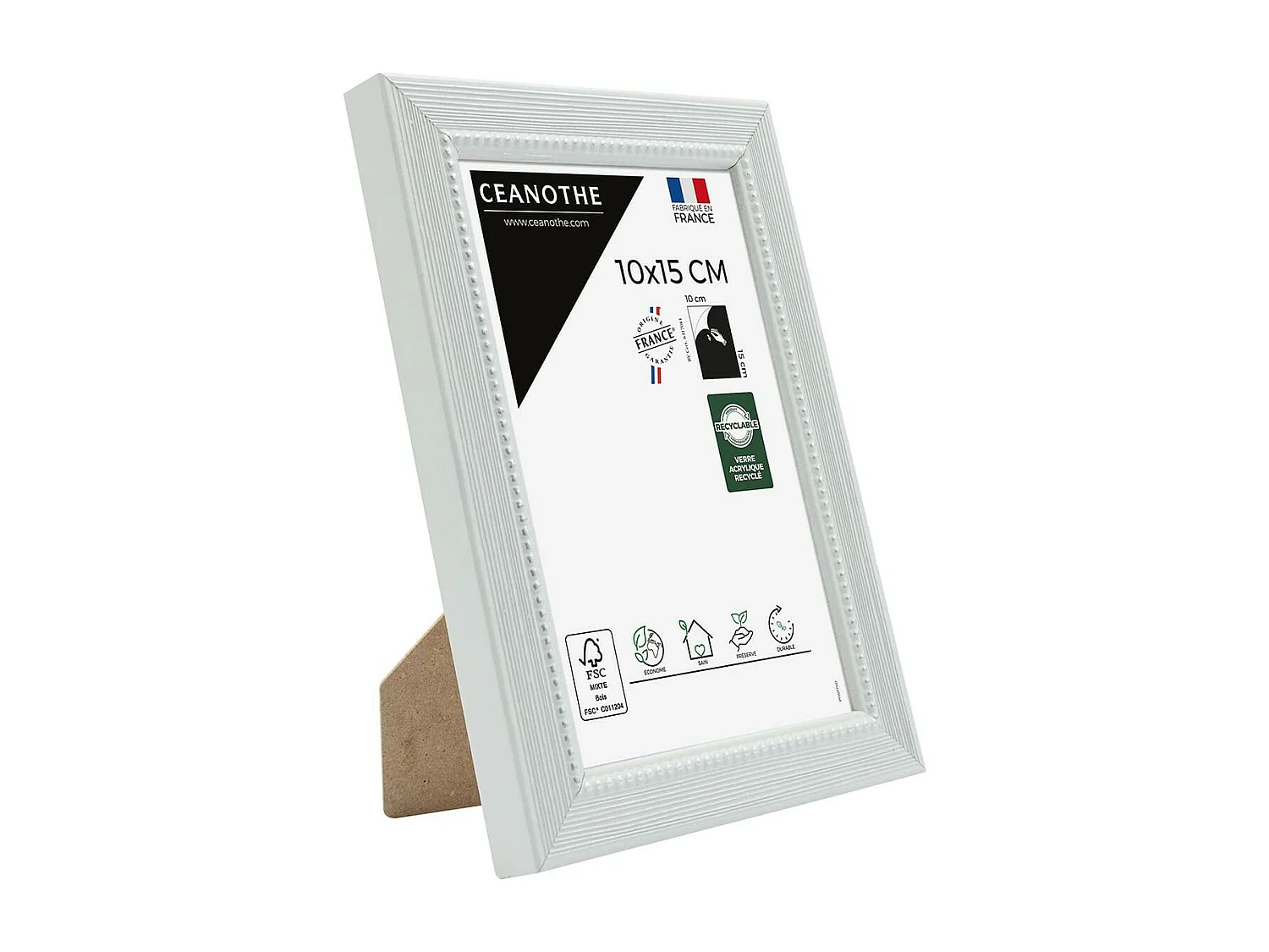 Cadre photo Perle gris clair 10x15 cm