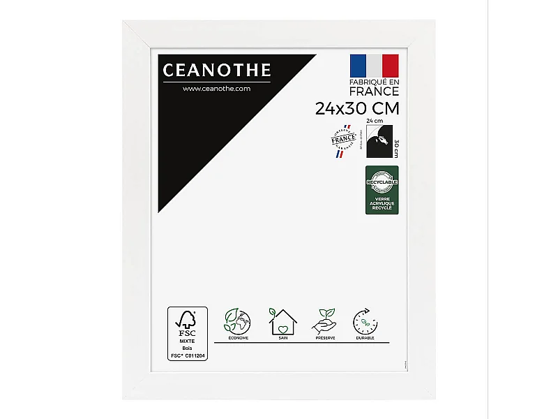 Cadre photo Wild ébène 30x30 cm avec passe-partout 13x13 cm