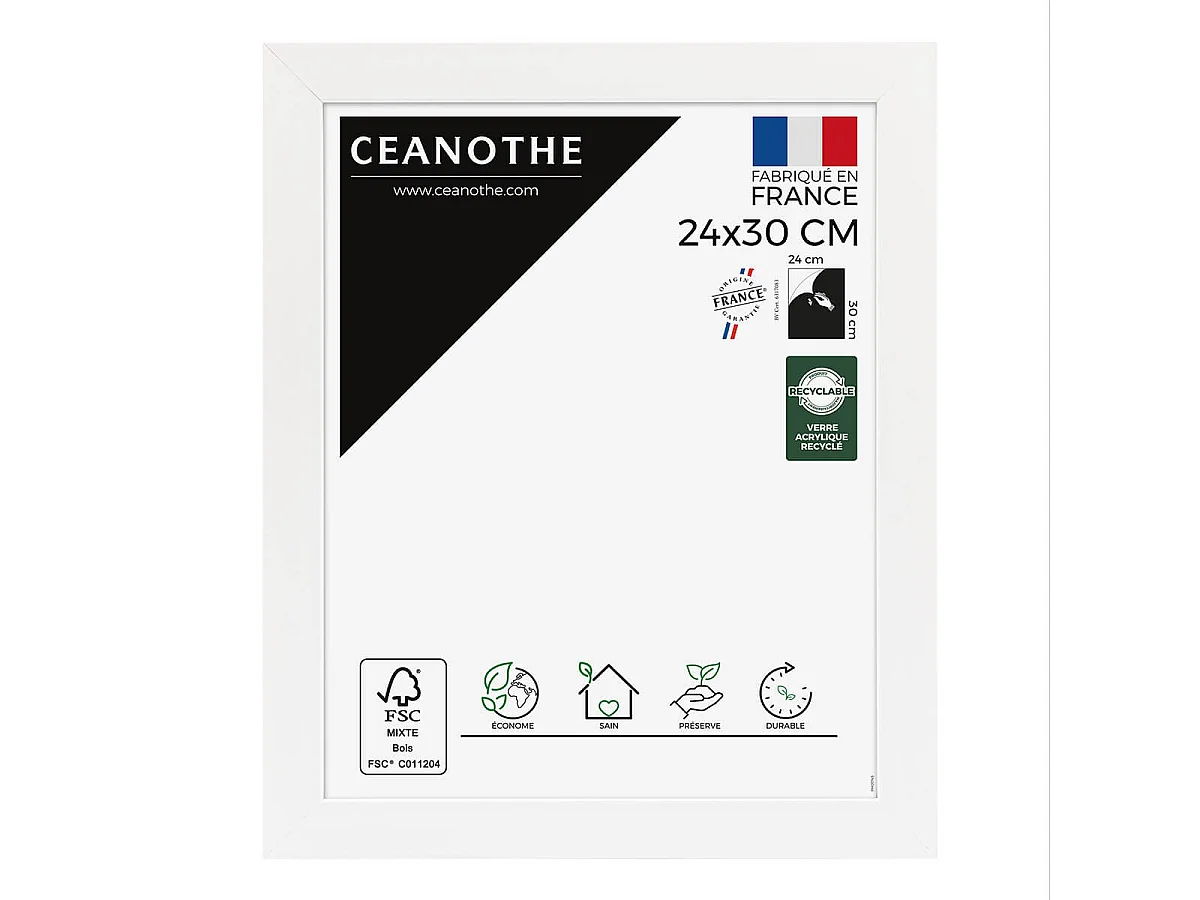 Cadre photo Wild ébène 30x30 cm avec passe-partout 13x13 cm