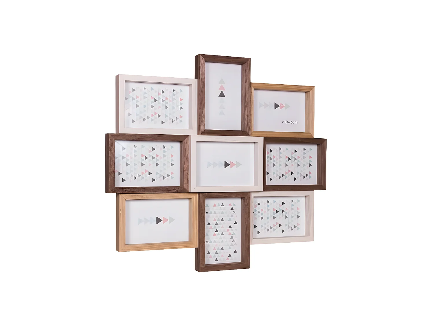 Cadre photo multivues Scandi 50x45 cm, 9 vues 10x15