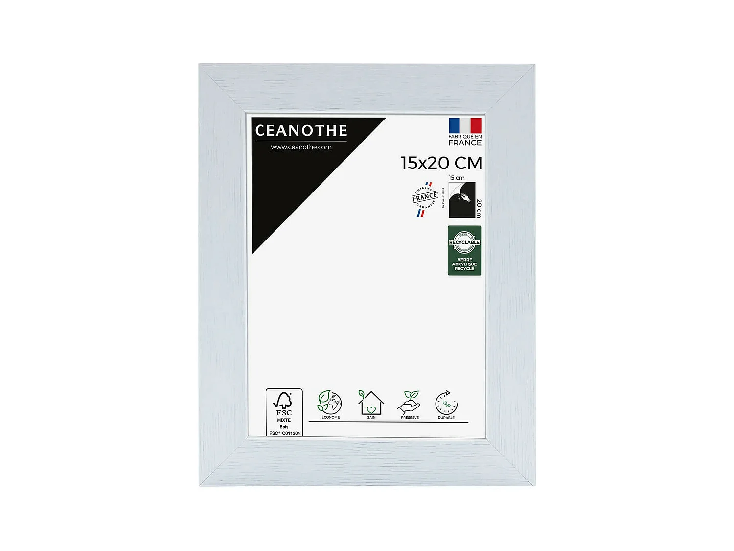Cadre photo Karma blanc 15x20 cm