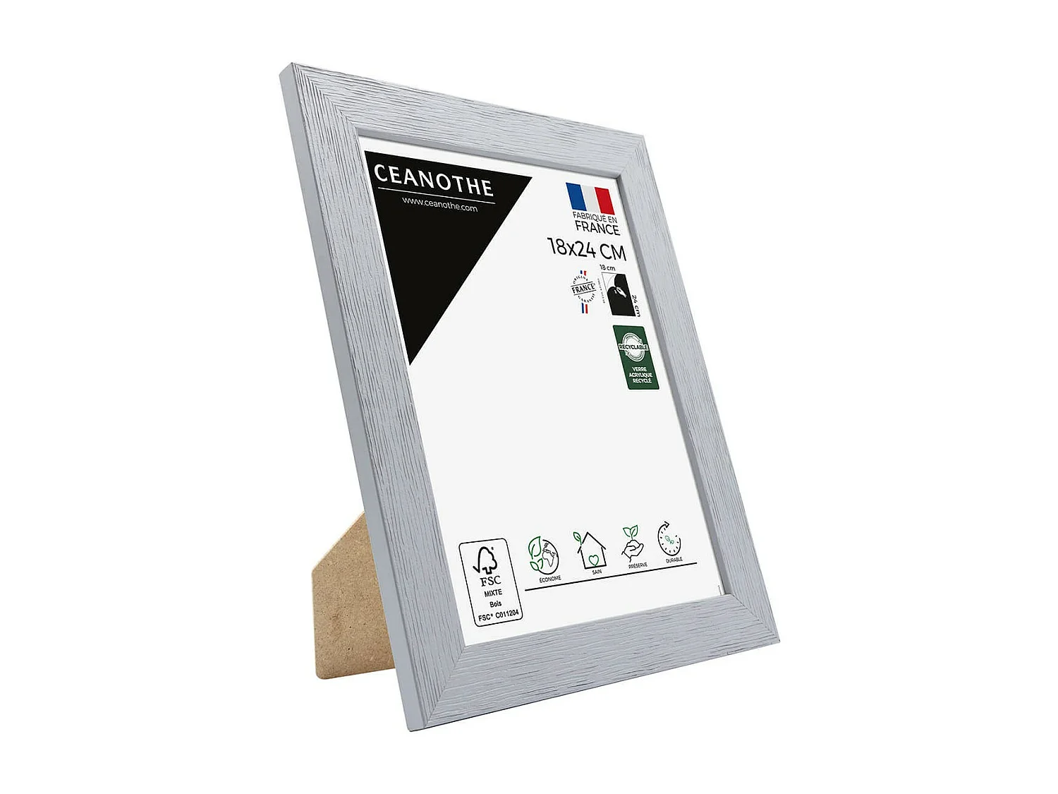 Cadre photo Karma gris 18x24 cm