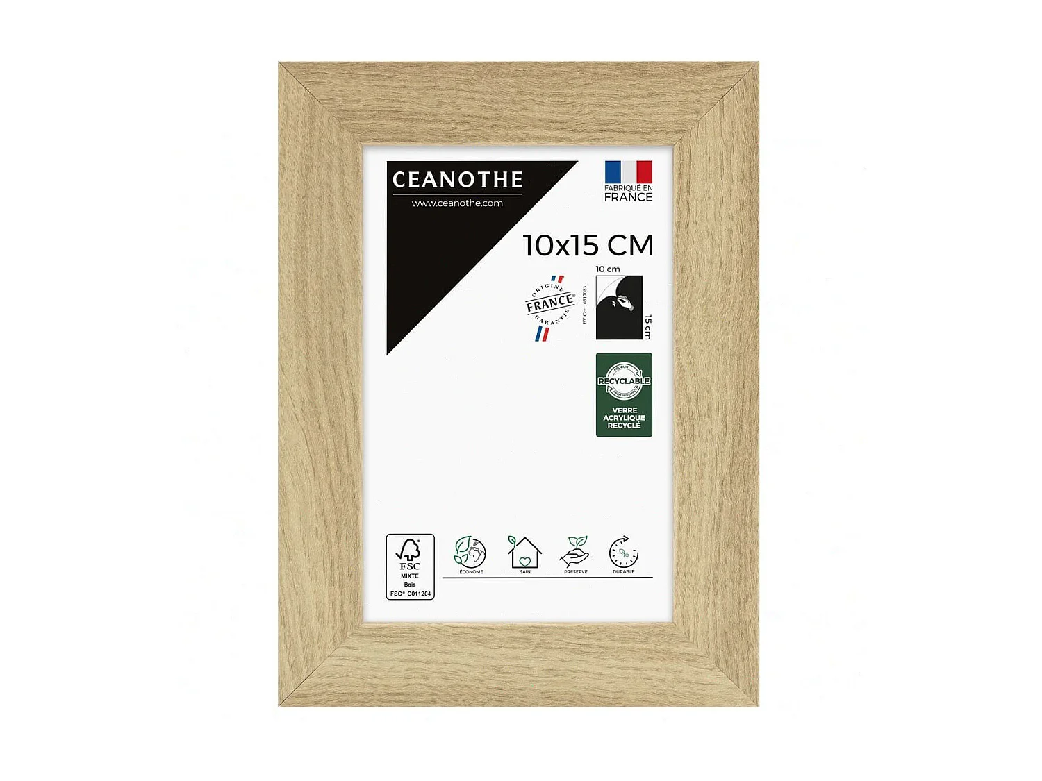 Cadre photo Design Éternel brut 10x15 cm