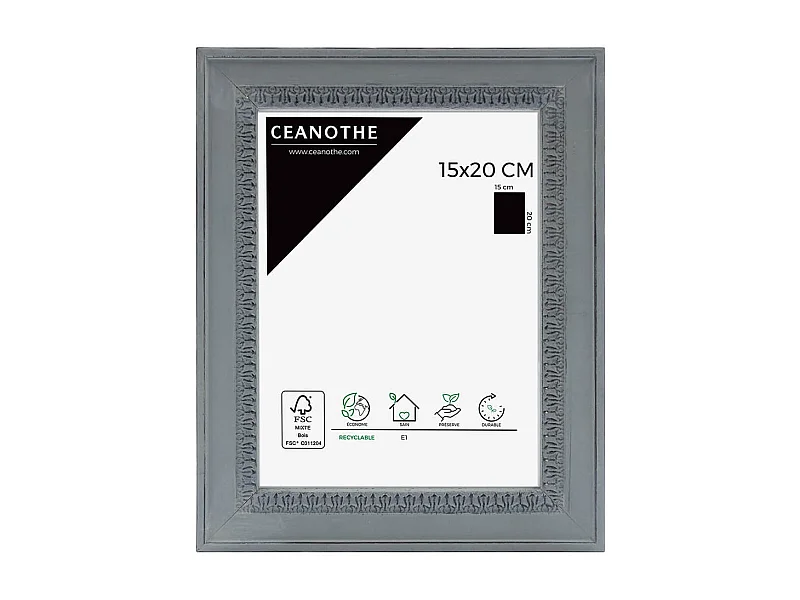 Cadre photo Alma Gris 15X20 cm