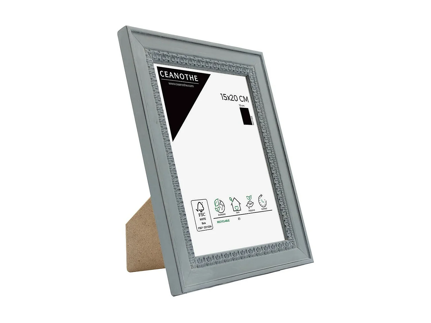 Cadre photo Alma Gris 15X20 cm