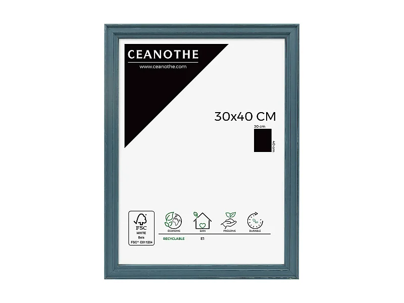 Cadre photo Belle-Ile bleu 30x40 cm