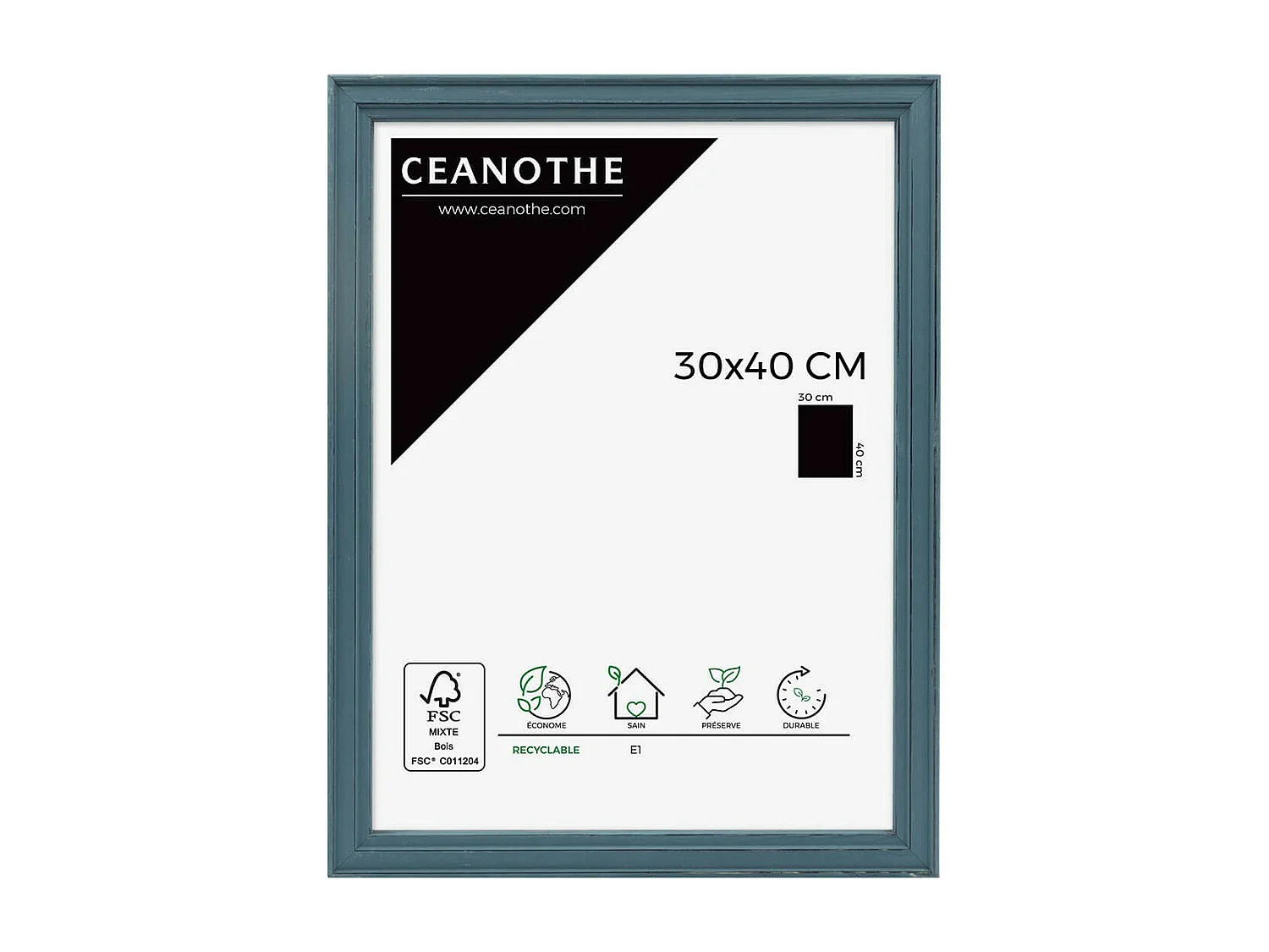 Cadre photo Belle-Ile bleu 30x40 cm