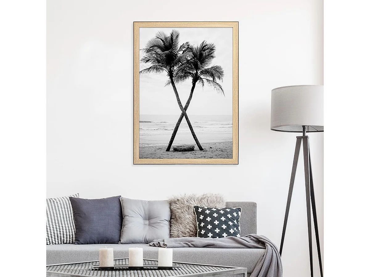 Cadre photo Newton bois noir 50x70 cm