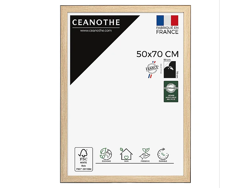 Cadre photo Newton bois noir 50x70 cm