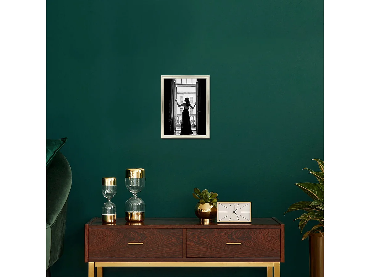 Cadre photo Julia blanc doré 30x40 cm