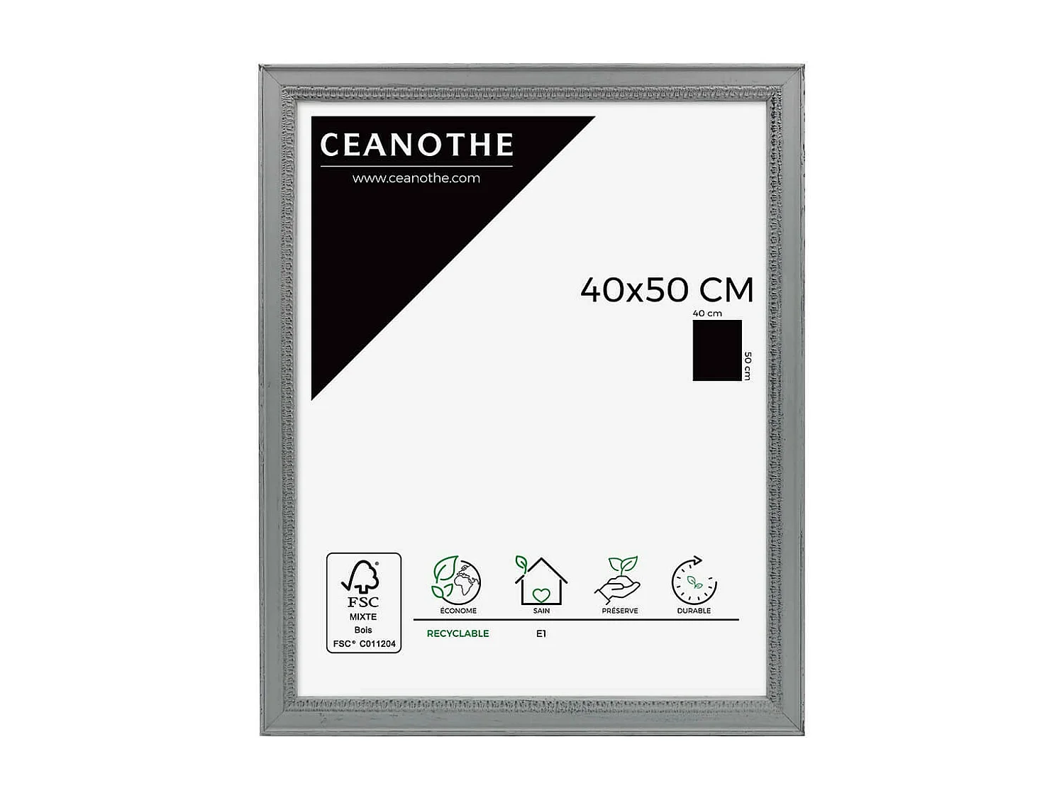 Cadre photo Alma Gris 40x50 cm