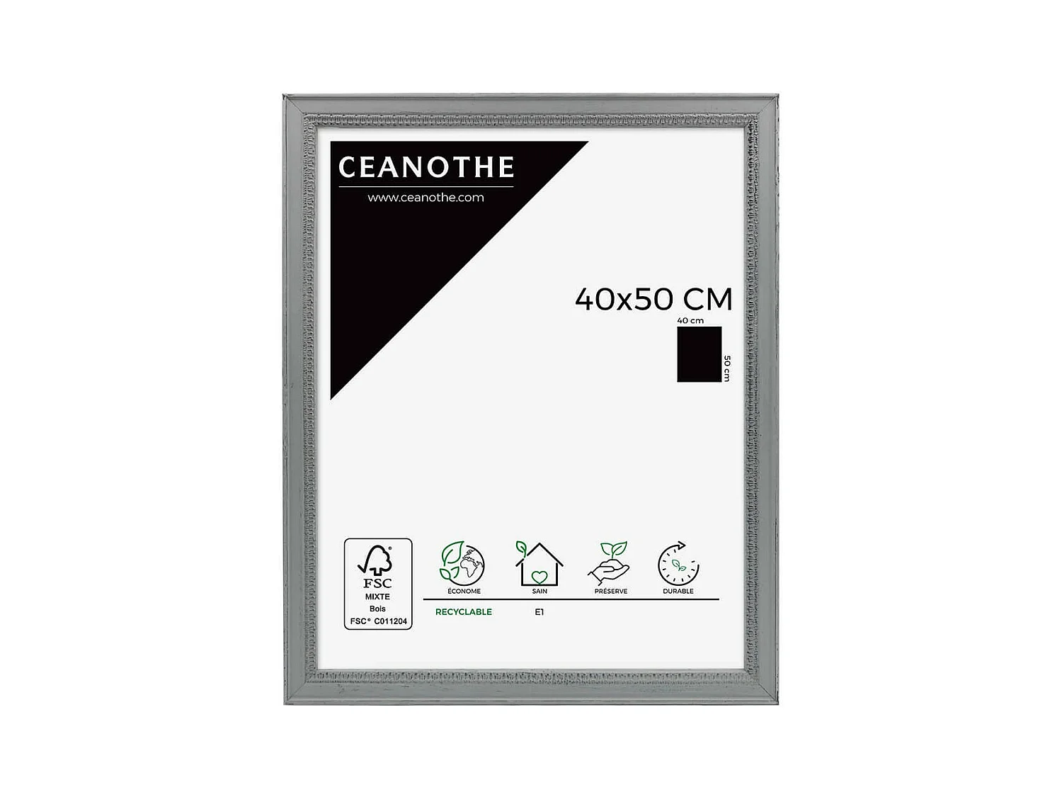 Cadre photo Alma Gris 40x50 cm