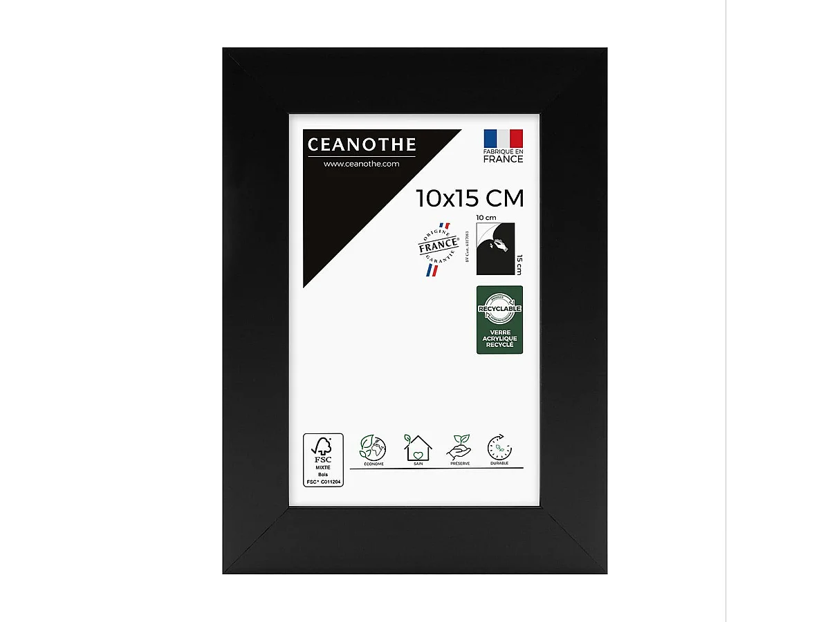 Cadre photo Design Éternel noir 10x15 cm