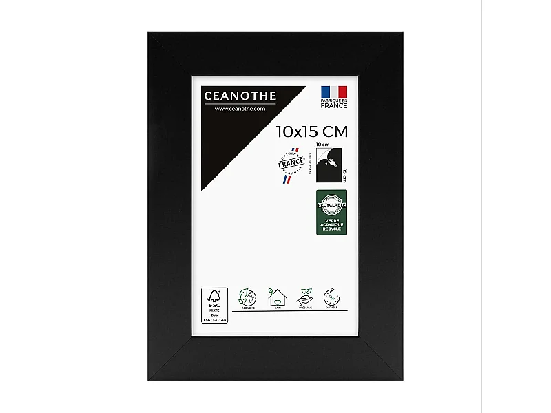Cadre photo Design Éternel noir 10x15 cm