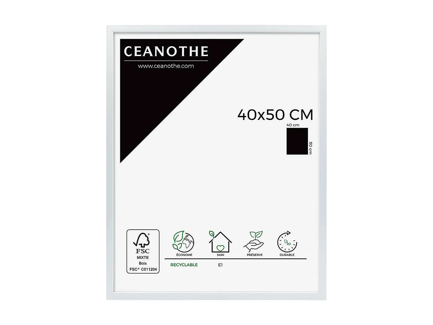 Cadre photo River blanc 40x50 cm