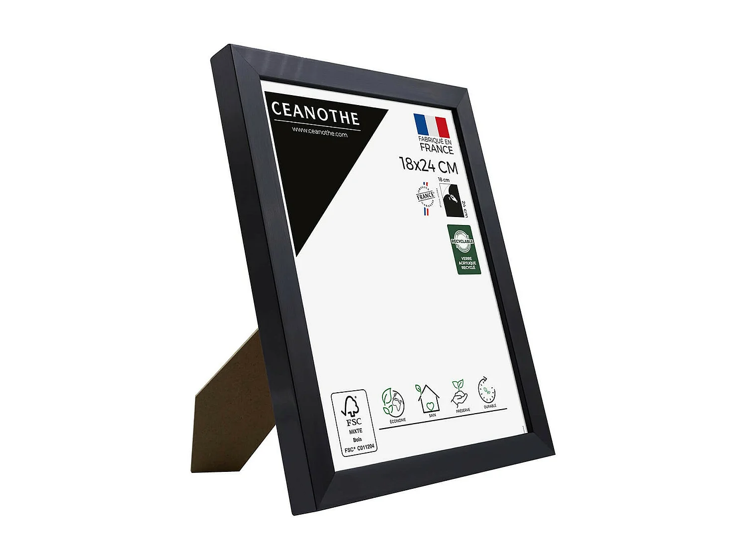 Cadre photo Precious carbone 18x24 cm