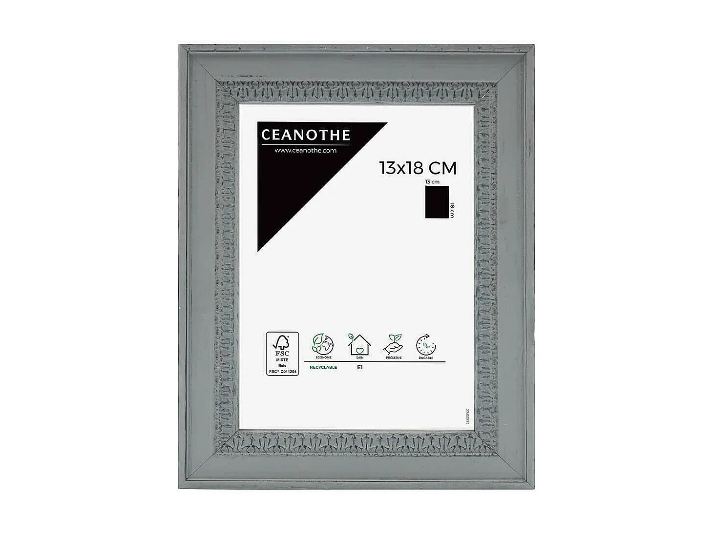 Cadre photo Alma Gris 13x18 cm