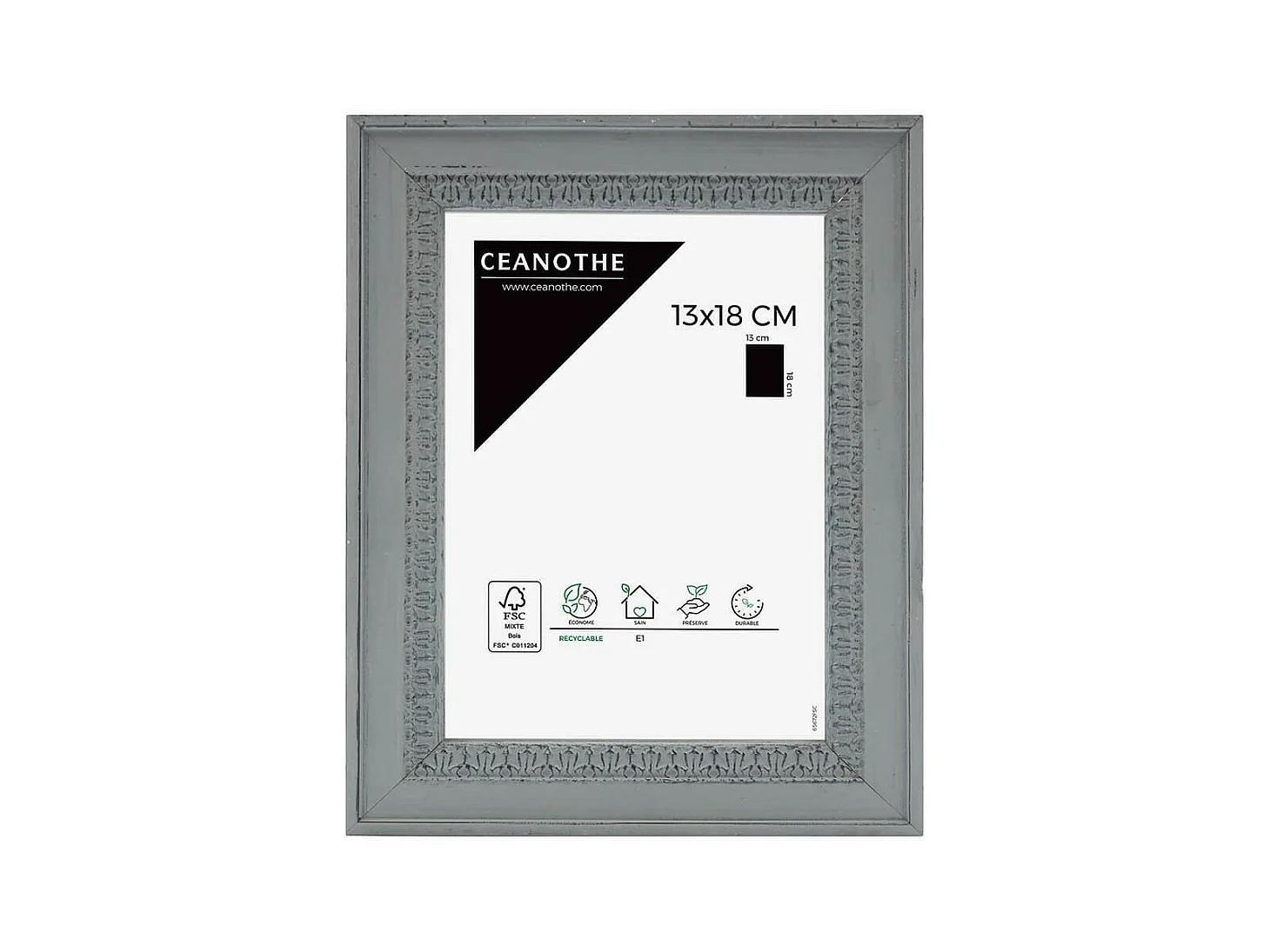 Cadre photo Alma Gris 13x18 cm